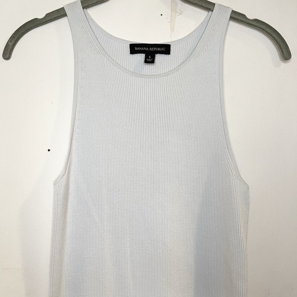 Banana Republic Top The Racer Tank Small Slate Blue Gray Lenzing Ecovero - Picture 3 of 7